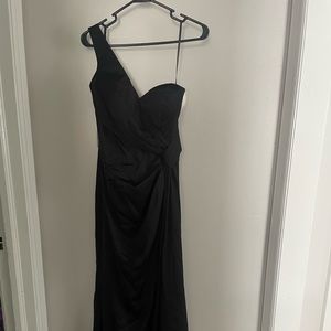 Black one shoulder dress